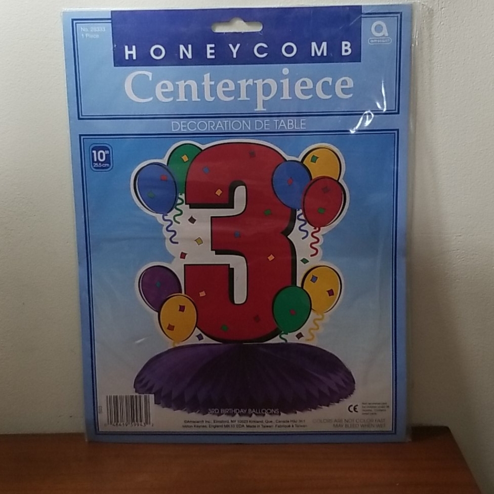 🎁4/$10🎁 #3 Birthday🎈Party Honeycomb Centerpiece Decoration
